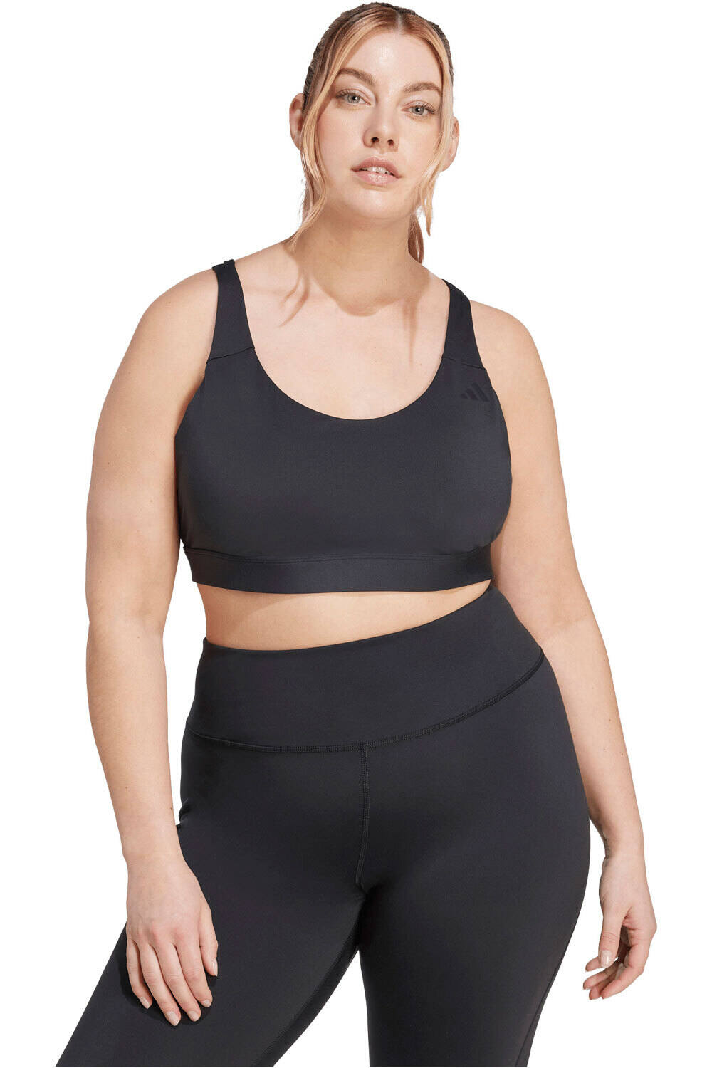 adidas sujetadores deportivos ALL ME ESSENTIALS MEDIUM SUPPORT BRA (PLUS SIZE) vista frontal