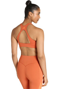 adidas sujetadores deportivos IMPACTO MEDIO OPTIME 3 STRIPES vista trasera