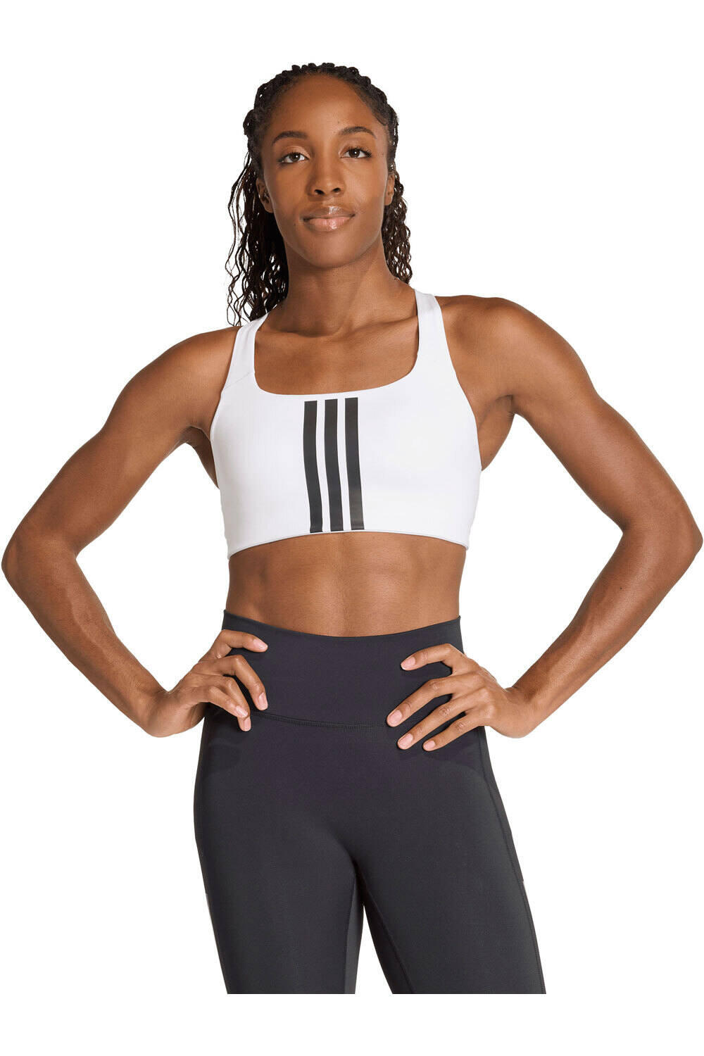 adidas sujetadores deportivos OPTIME 3 STRIPES vista frontal