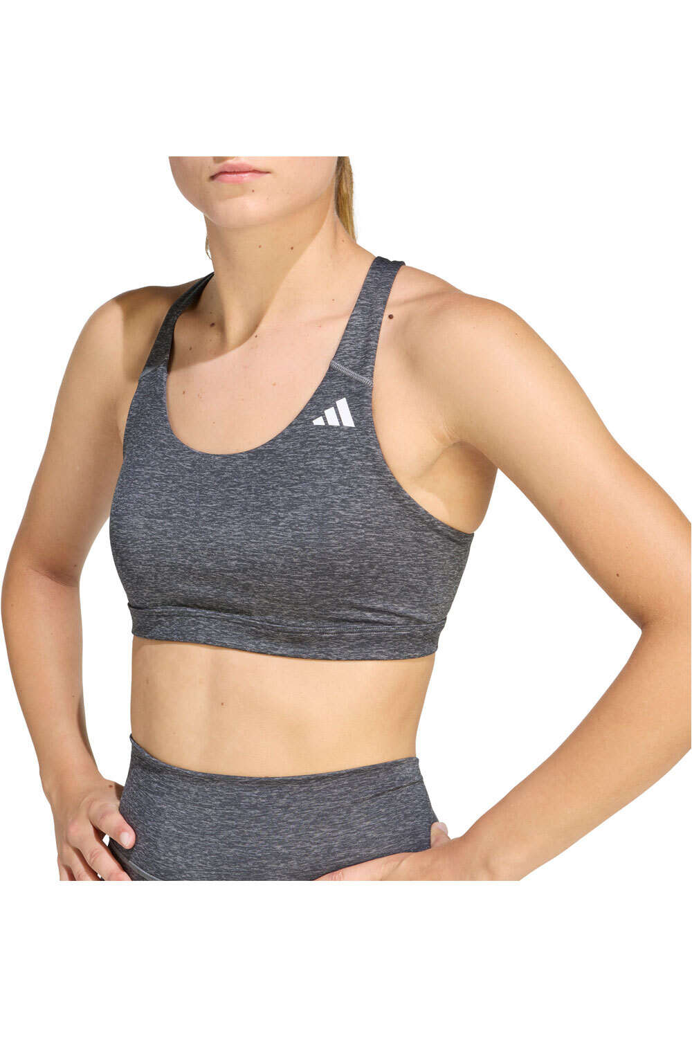 adidas sujetadores deportivos OPTIME ESSENTIALS HEATHER DE SUJECIN MEDIA vista detalle