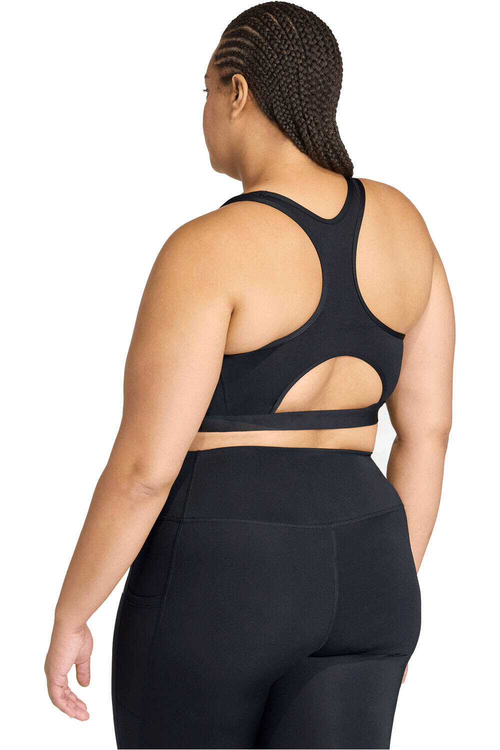 adidas sujetadores deportivos OPTIME ESSENTIALS WORKOUT DE 3 BANDAS DE SUJECIN MEDIA (TAL vista trasera