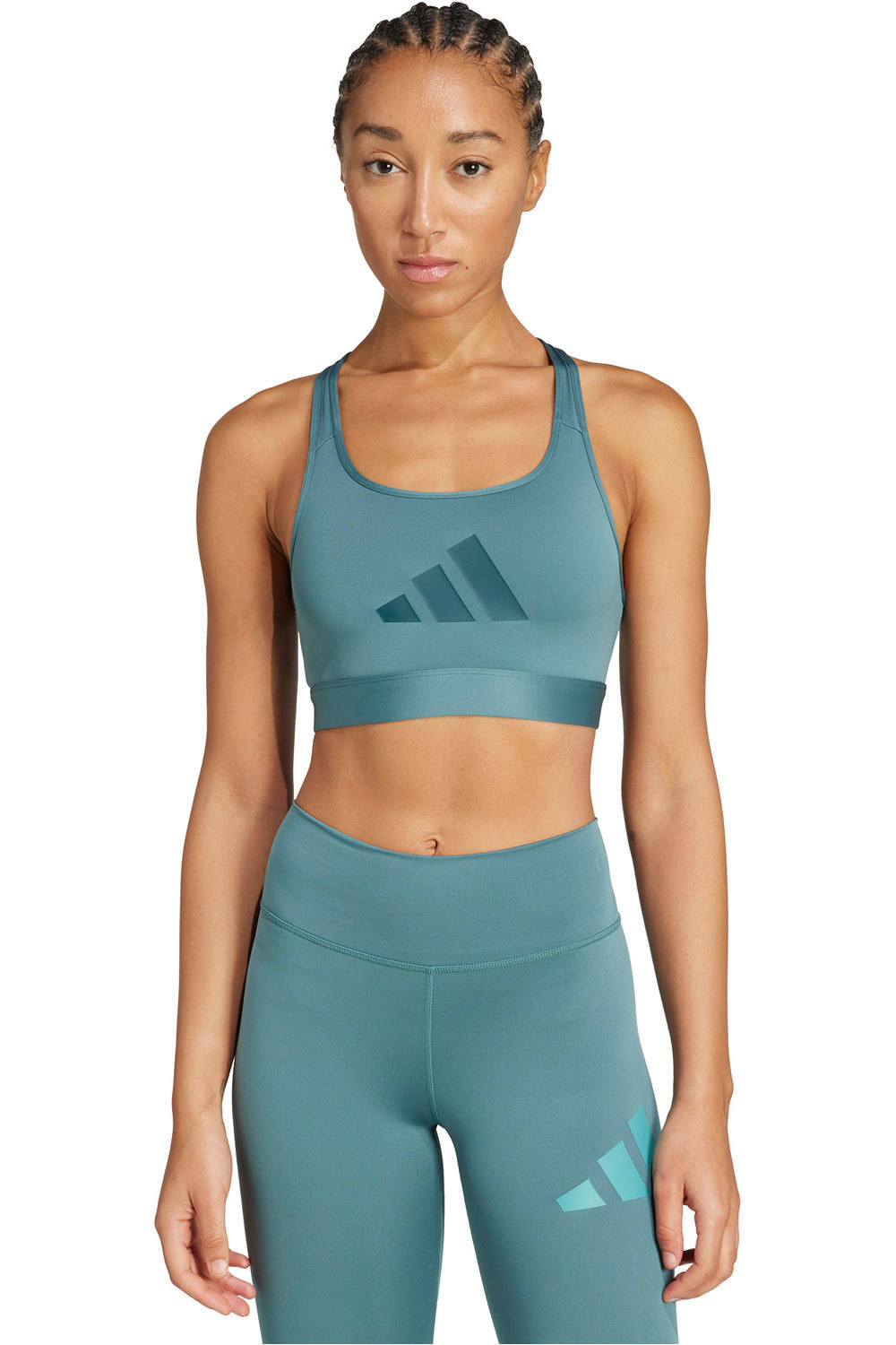 adidas sujetadores deportivos PWRCT BL BRA vista frontal
