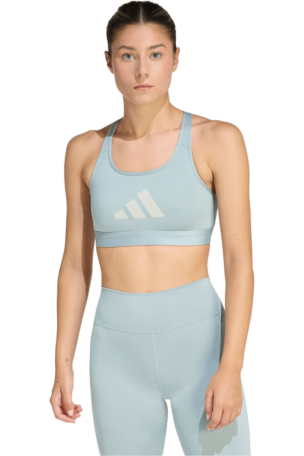 adidas sujetadores deportivos SUJETADOR POWERREACT BIG LOGO GRAPHIC vista frontal