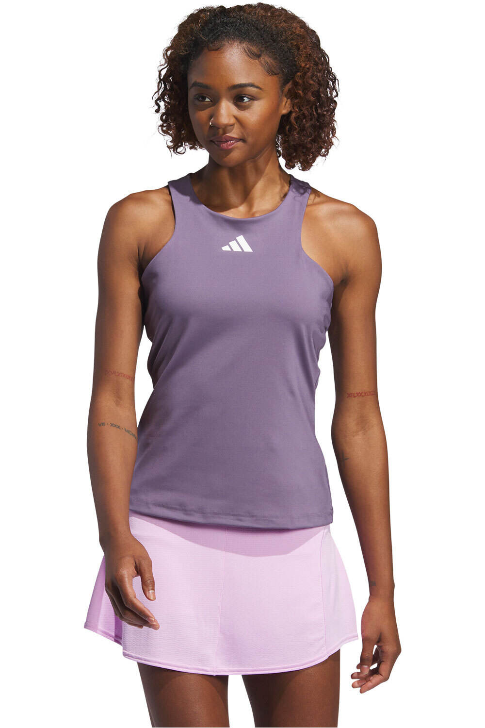 ADIDAS T camiseta tenis manga corta mujer CAMISETA TIRANTES Y-TANK SHADOW VIOLET vista frontal