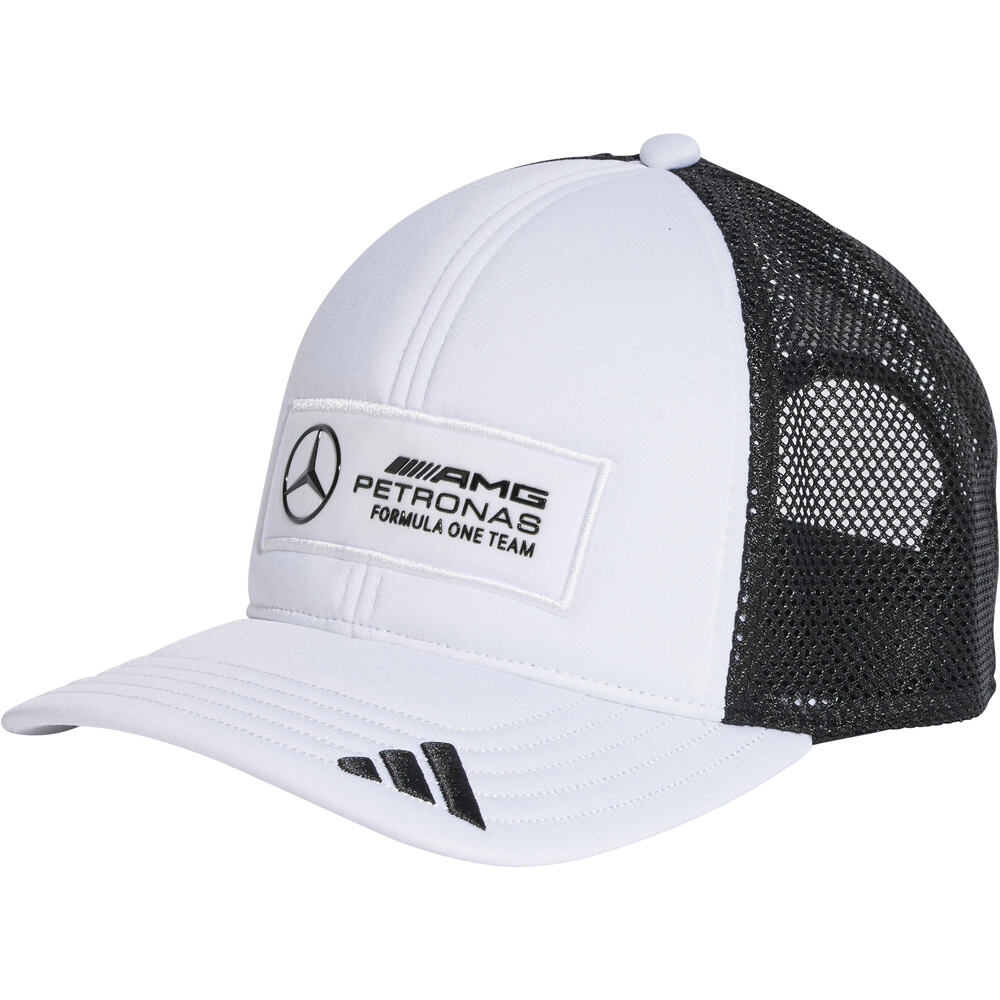 adidas visera lona MERCEDES AMG PETRONAS LOGO vista frontal
