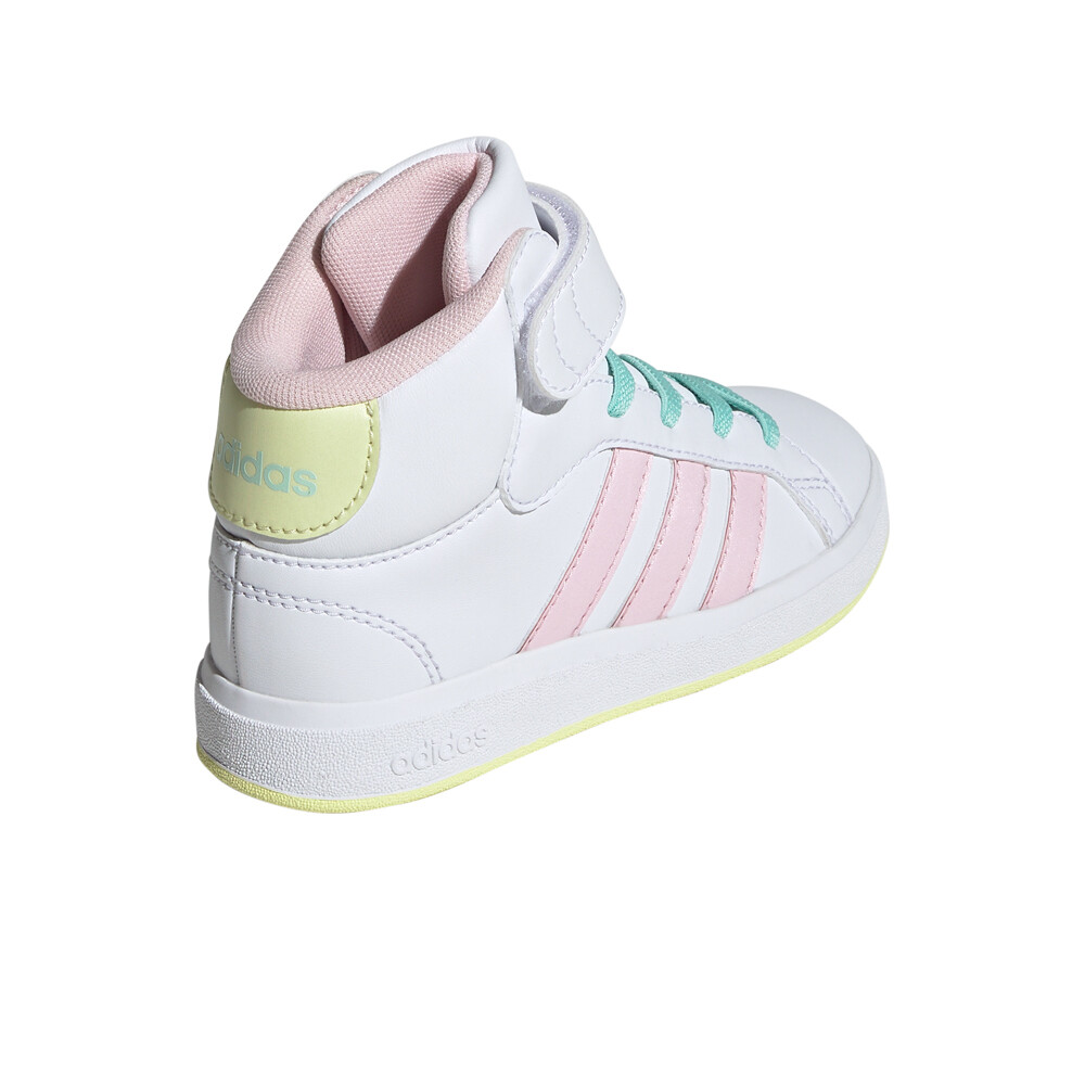 adidas zapatilla moda niño GRAND COURT MID K vista trasera