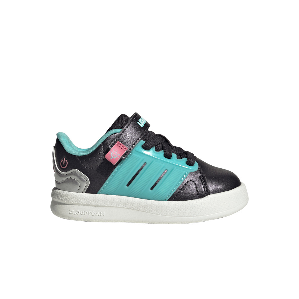 adidas zapatilla multideporte bebe ZAPATILLA COURT LIGHTORAMA lateral exterior