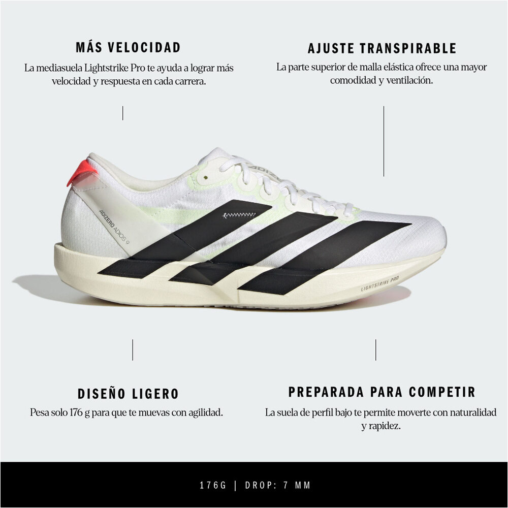 adidas zapatilla running hombre ADIZERO ADIOS 9 M 06