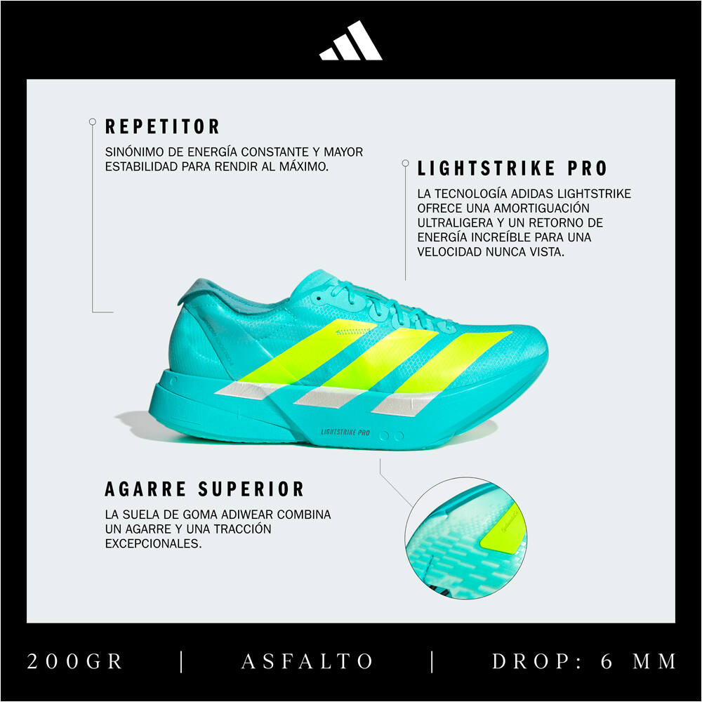 adidas zapatilla running hombre ADIZERO ADIOS PRO 4 M 06
