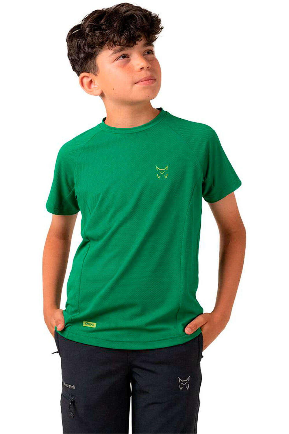 Altus camiseta montaña manga corta niño ONYX vista frontal