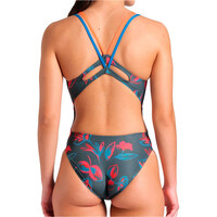 Arena bañador natación mujer FLORAL vista trasera