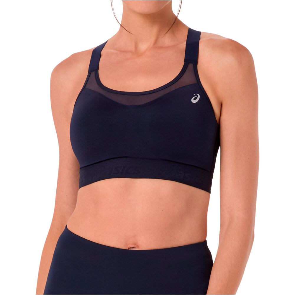 Asics body running mujer ROAD COMBINATION BRA vista frontal
