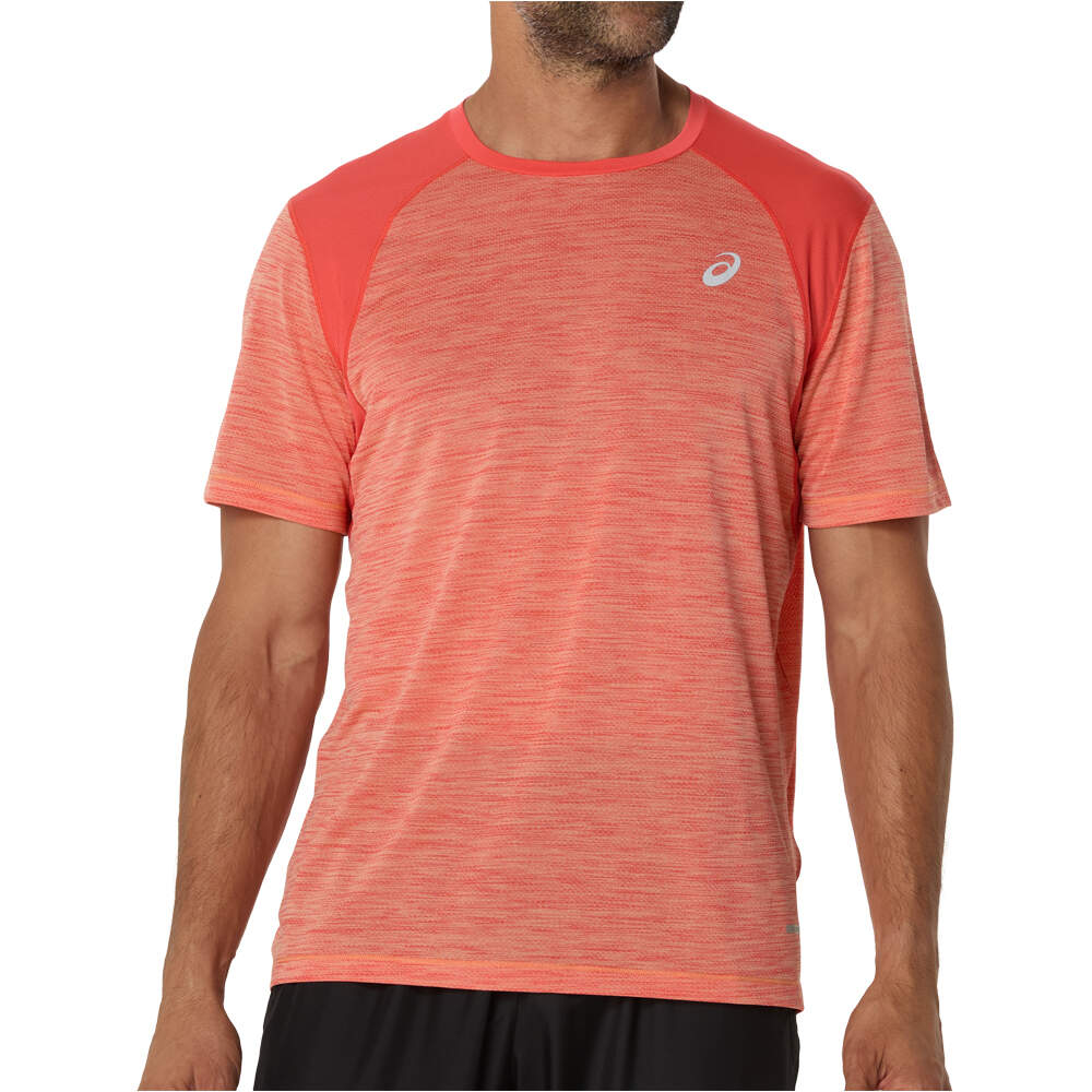 Asics camiseta técnica manga corta hombre ROAD SS TOP vista frontal