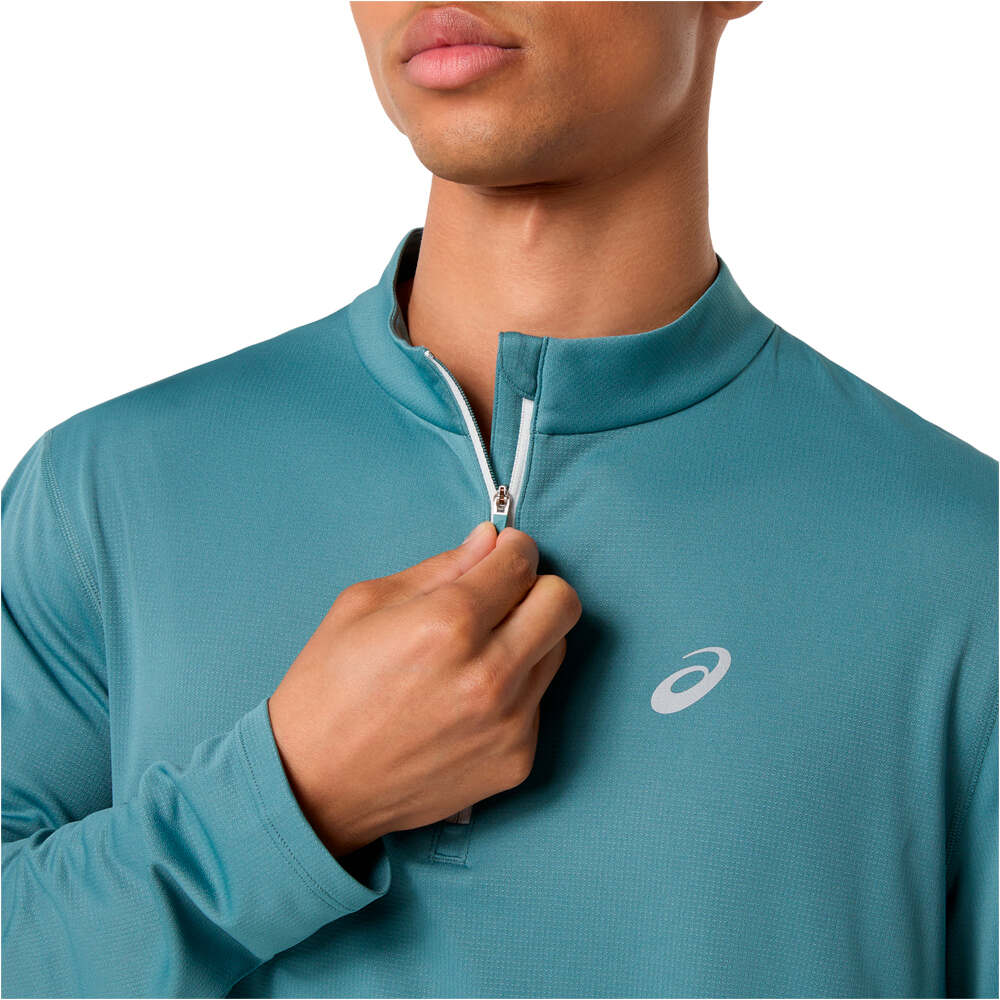 Asics camiseta técnica manga larga hombre ICON LS 1/2 ZIP TOP 03