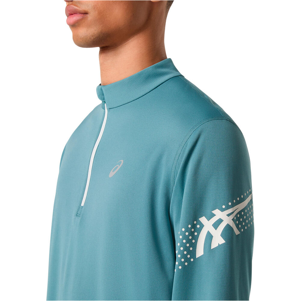 Asics camiseta técnica manga larga hombre ICON LS 1/2 ZIP TOP 04