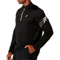 Asics camiseta técnica manga larga hombre ICON LS 1/2 ZIP TOP vista detalle