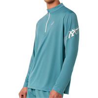 Asics camiseta técnica manga larga hombre ICON LS 1/2 ZIP TOP vista detalle