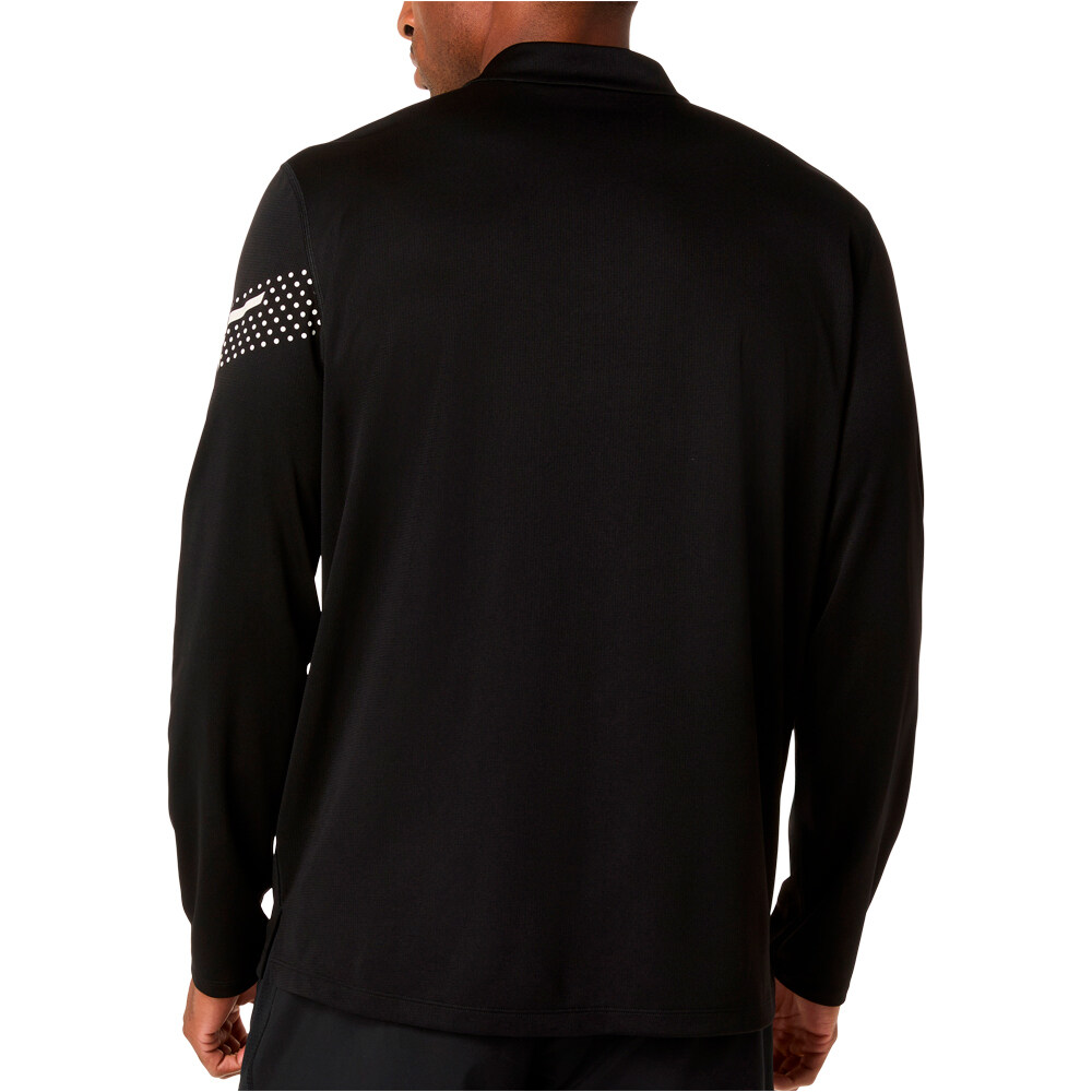Asics camiseta técnica manga larga hombre ICON LS 1/2 ZIP TOP vista trasera