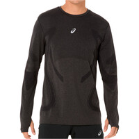 Asics camiseta técnica manga larga hombre ROAD SEAMLESS LS TOP vista frontal
