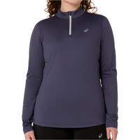 Asics camiseta técnica manga larga mujer CORE LS 1/2 ZIP WINTER TOP vista frontal