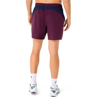 Asics camiseta tenis manga corta hombre PADEL COURT 7IN SHORT GRA vista trasera