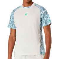 Asics camiseta tenis manga corta hombre PADEL COURT AOP SS TOPBLAZ vista frontal