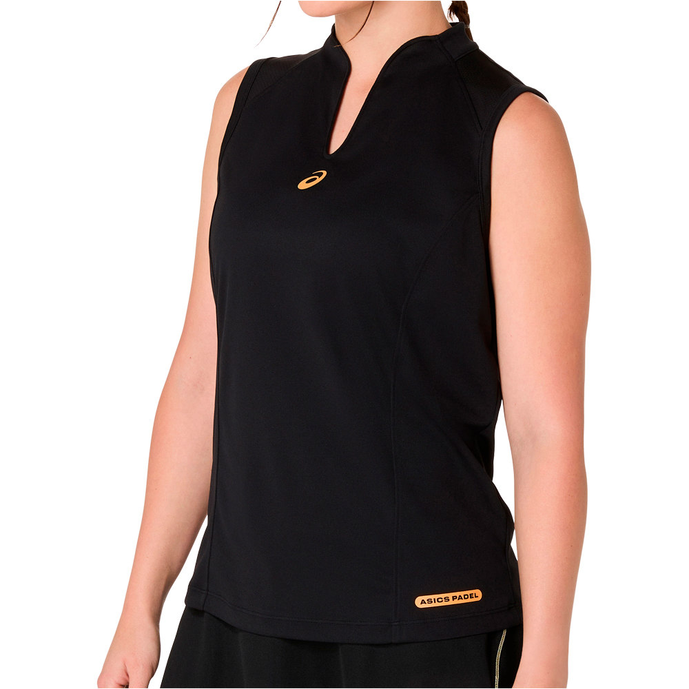 Asics camiseta tenis manga corta mujer PADEL COURT TANK NE vista detalle