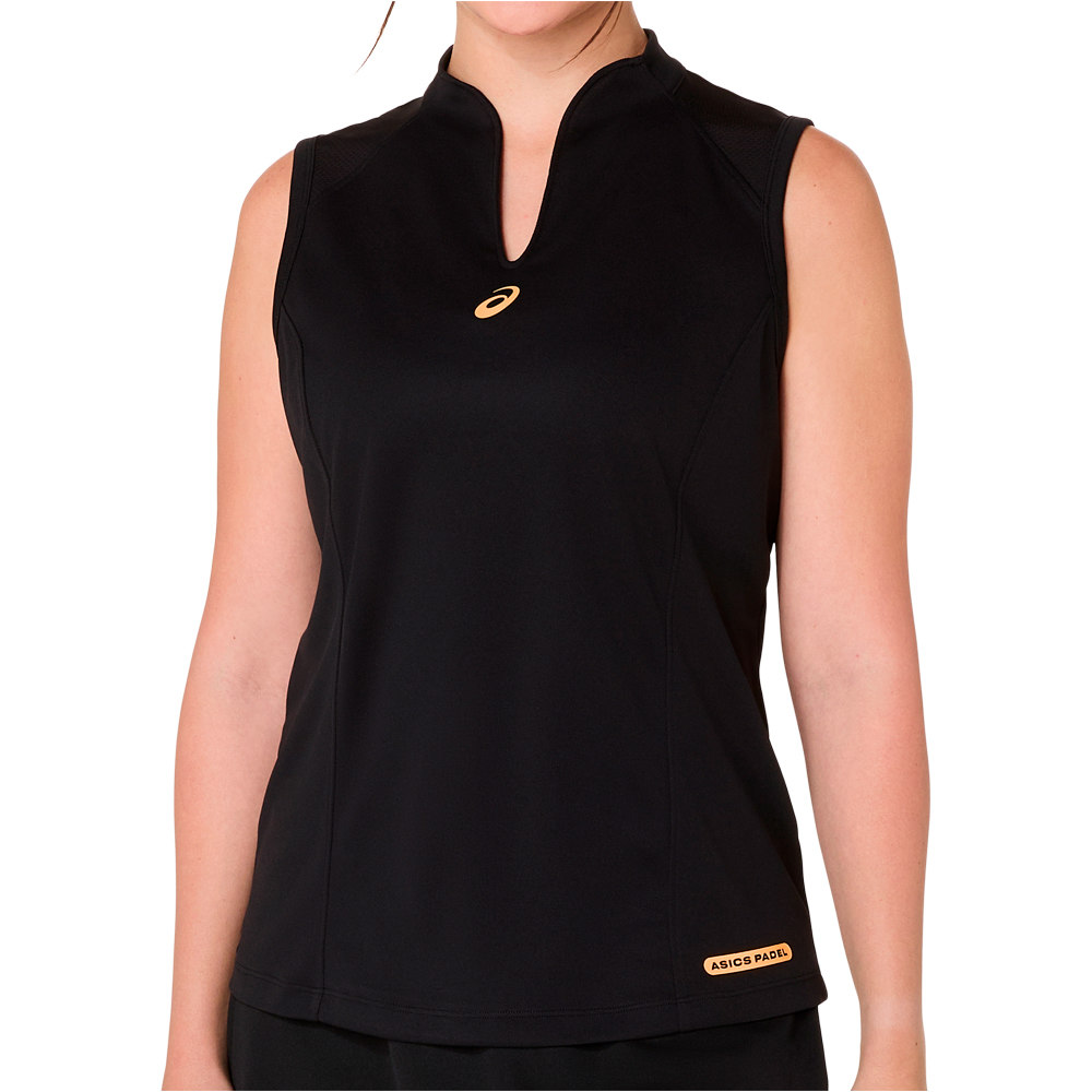 Asics camiseta tenis manga corta mujer PADEL COURT TANK NE vista frontal