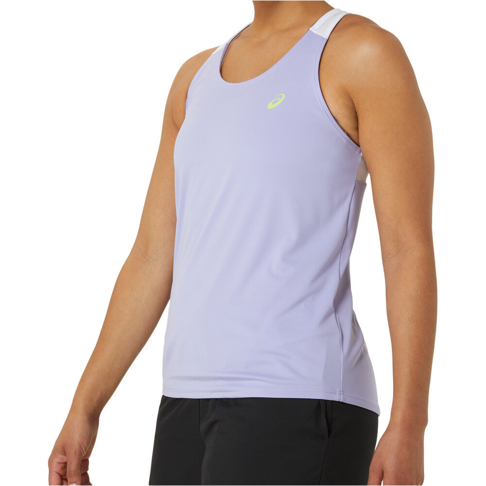 Asics camiseta tenis manga corta mujer WOMEN COURT TANK vista detalle