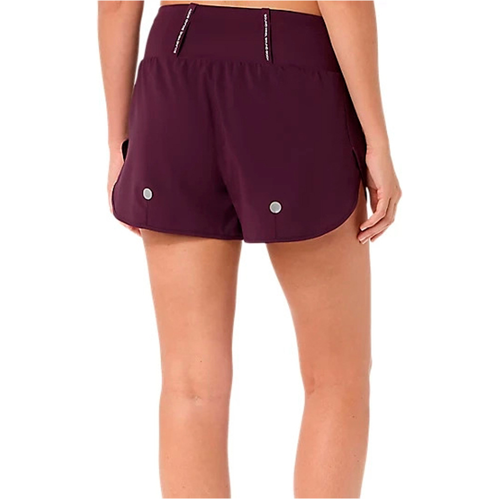 Asics pantalón running mujer ROAD 3.5IN SHORT vista trasera