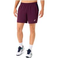Asics pantalón tenis hombre PADEL COURT 7IN SHORT GRA vista frontal