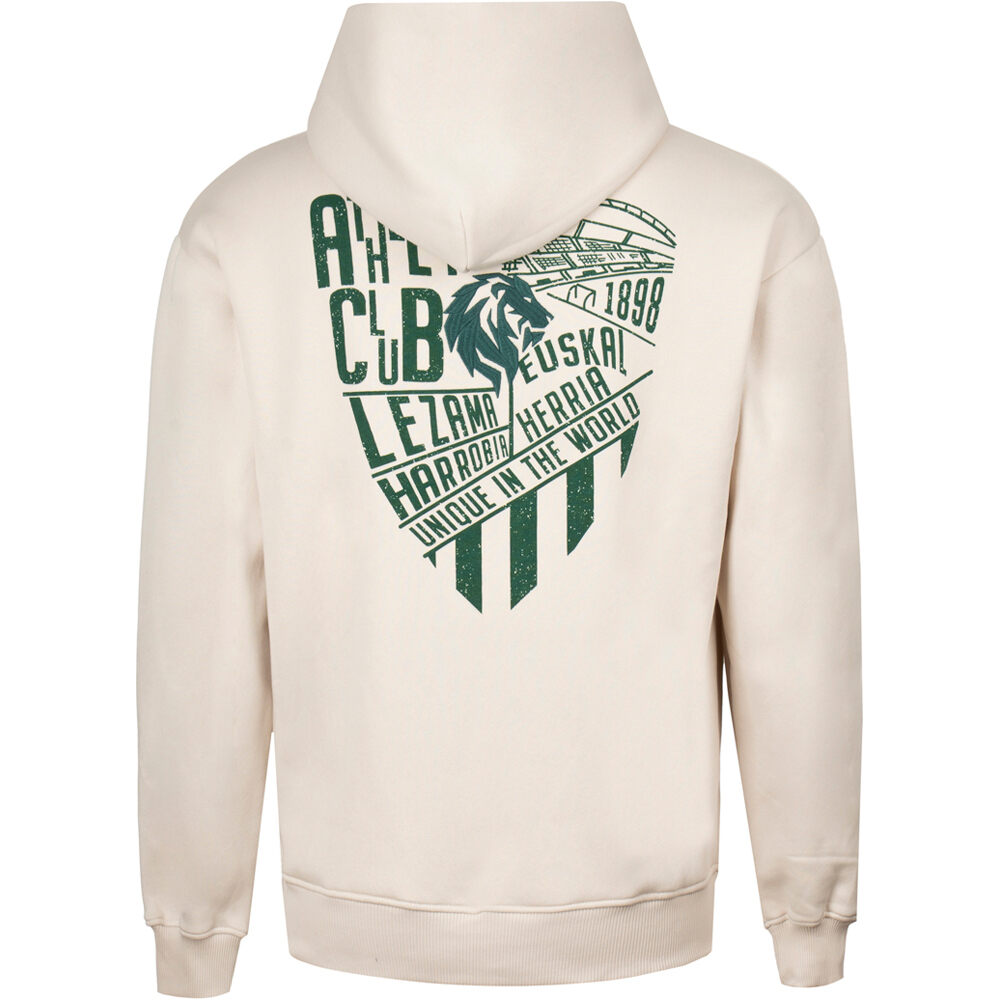 Athletic Club sudadera entrenamiento fútbol SUDADERA CAPUCHA HARROBI ESCUDO vista trasera