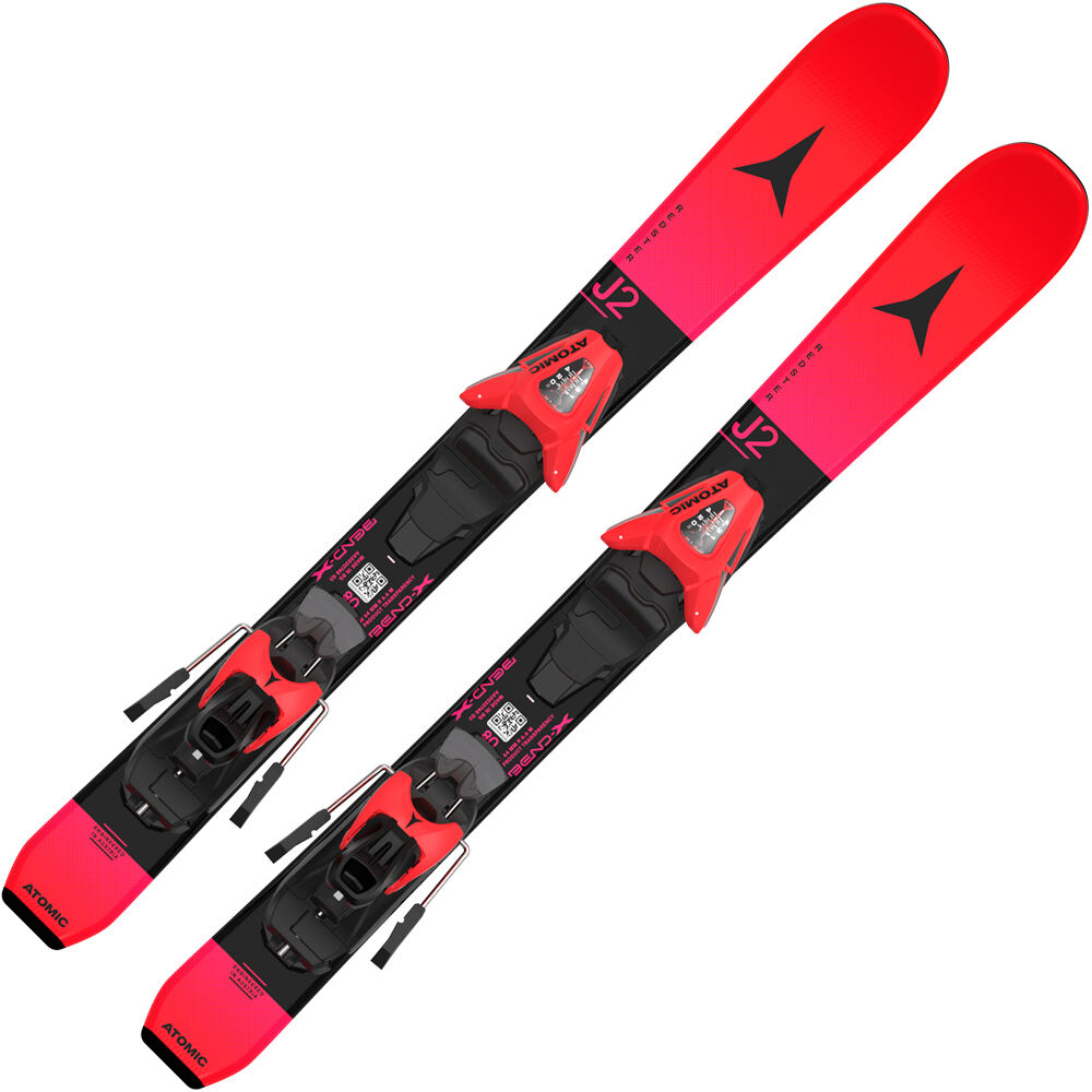 Atomic pack esquí y fijacion REDSTER J2 70-90 + C 5 GW Red vista frontal