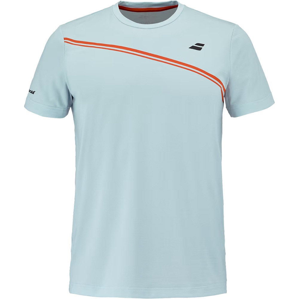 Babolat camiseta tenis manga corta hombre Play Crew Neck Tee Men AZNA vista frontal