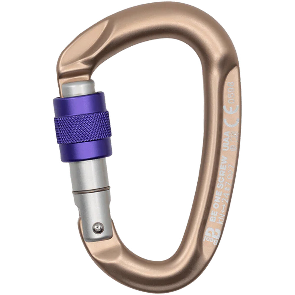 Beal mosquetón seguridad BE ONE SCREW MATT vista frontal