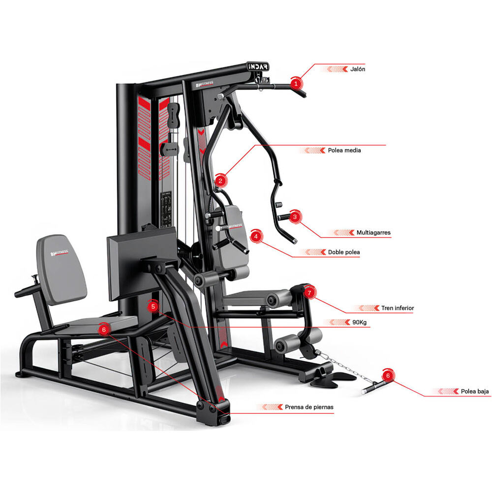 Bh multiestación musculación INDAR PRESS 01