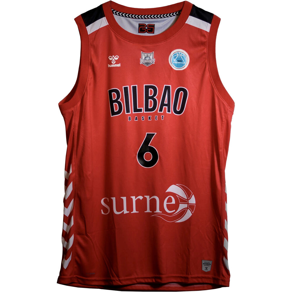 Bilbao Bask camiseta oficial baloncesto niños BILBAO BASKET EUROPA CUP INF 25 vista frontal