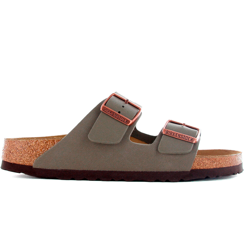 Birkenstock zueco mujer Arizona BFBC Stone lateral exterior