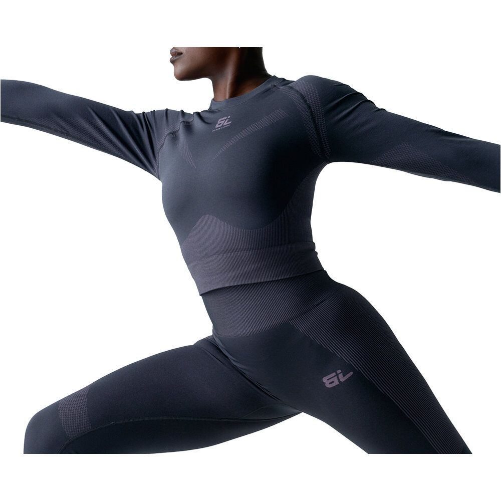 Black Limba camisetas fitness mujer Flex motion vista detalle