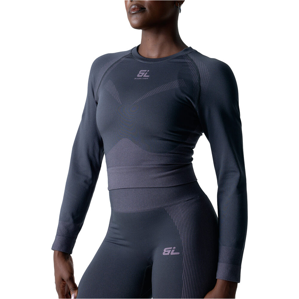 Black Limba camisetas fitness mujer Flex motion vista frontal