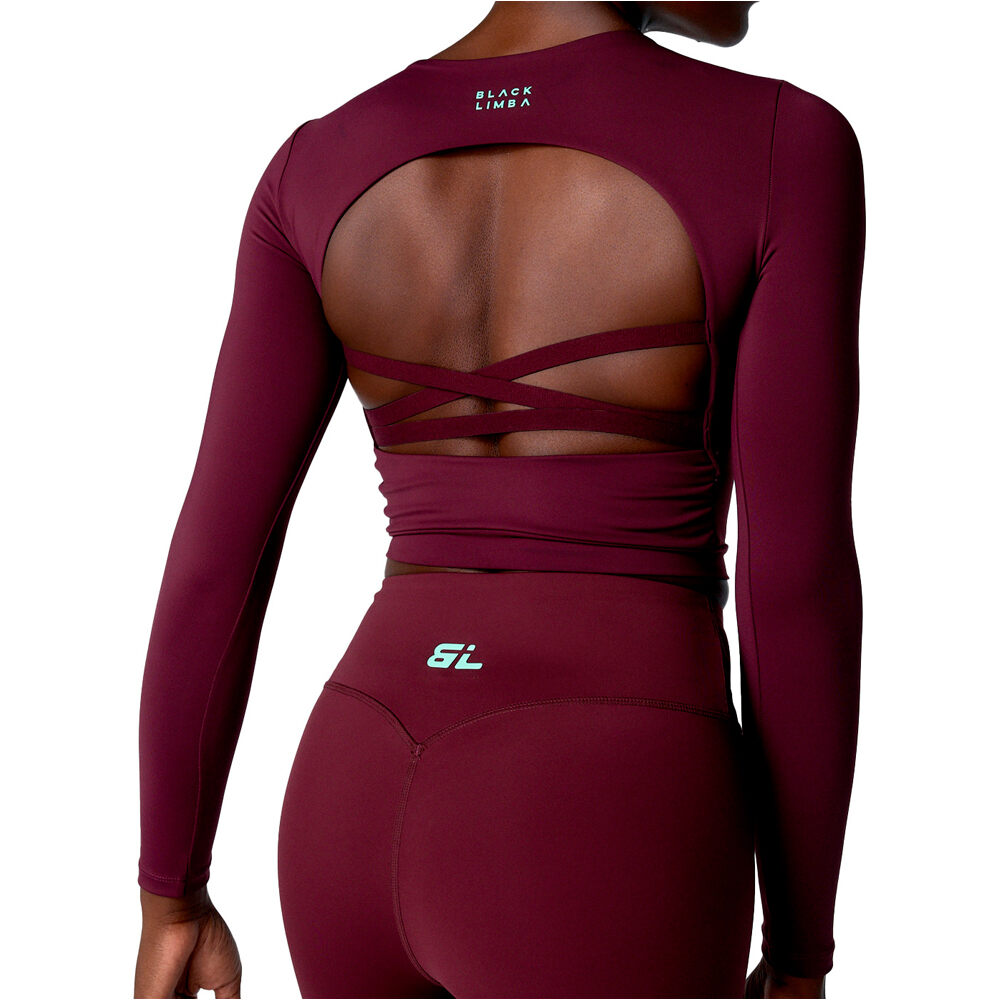 Black Limba camisetas fitness mujer Relya vista trasera