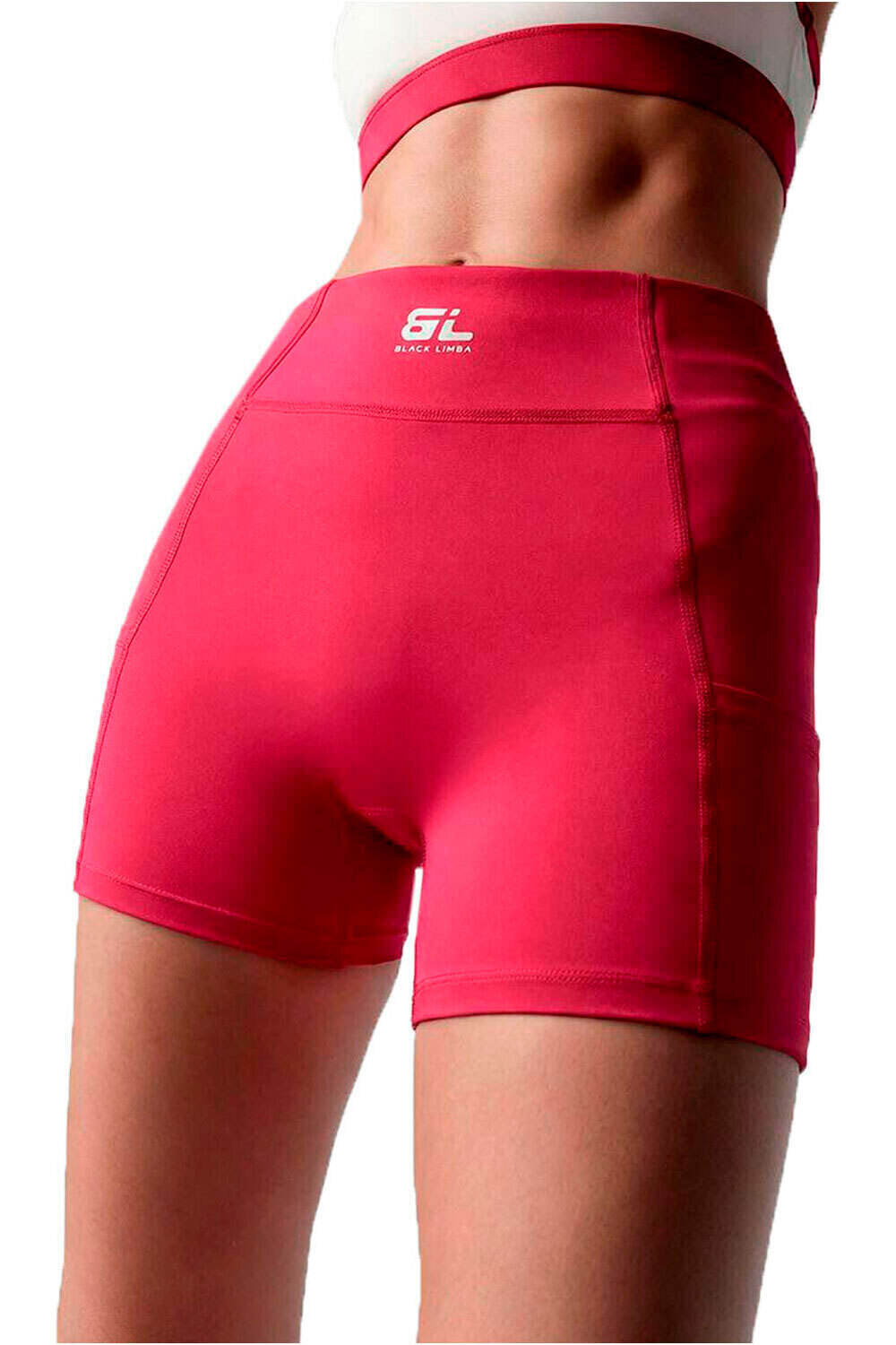 Black Limba pantalones y mallas cortas fitness mujer Mini short deportivo Sand vista frontal