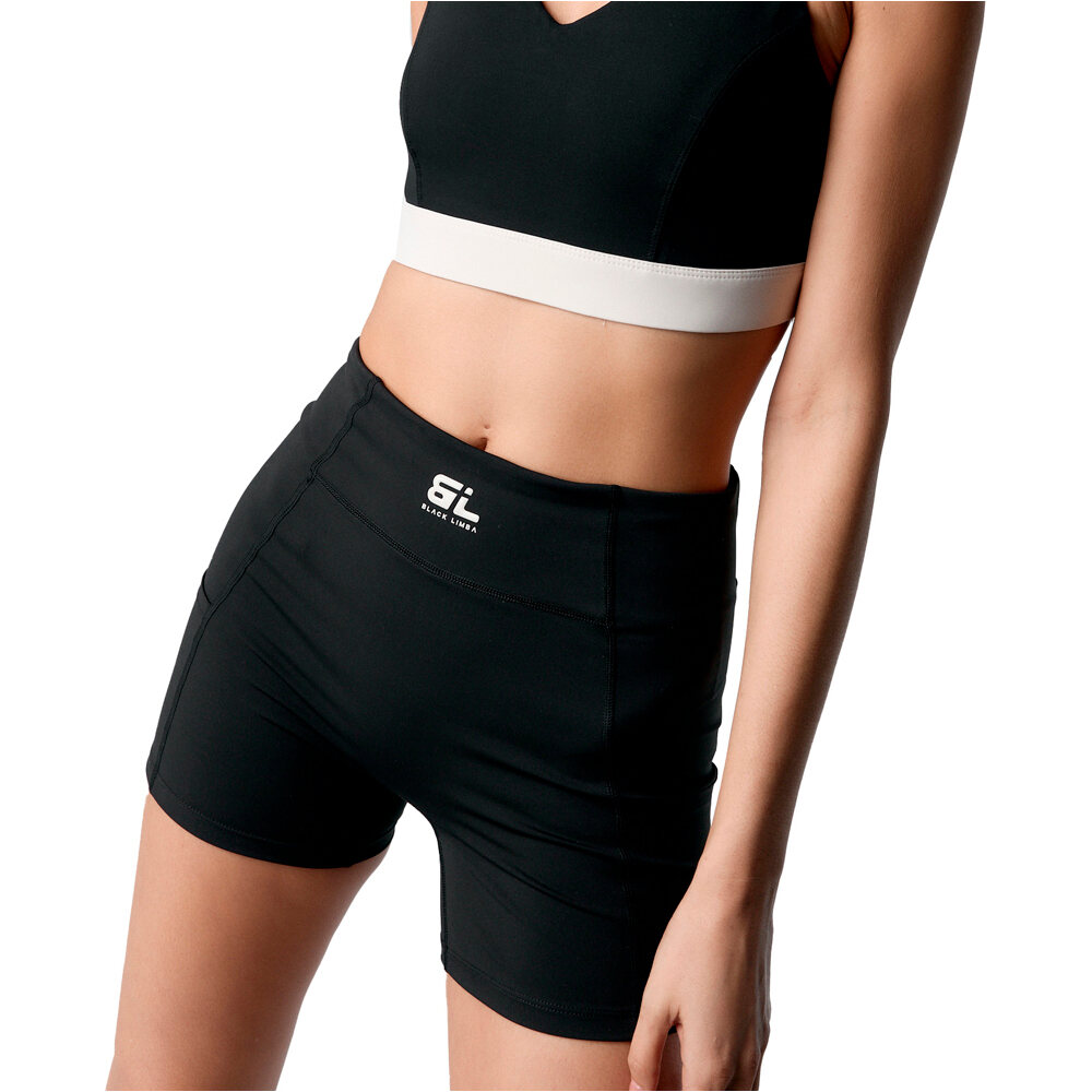Black Limba pantalones y mallas cortas fitness mujer Sand vista detalle