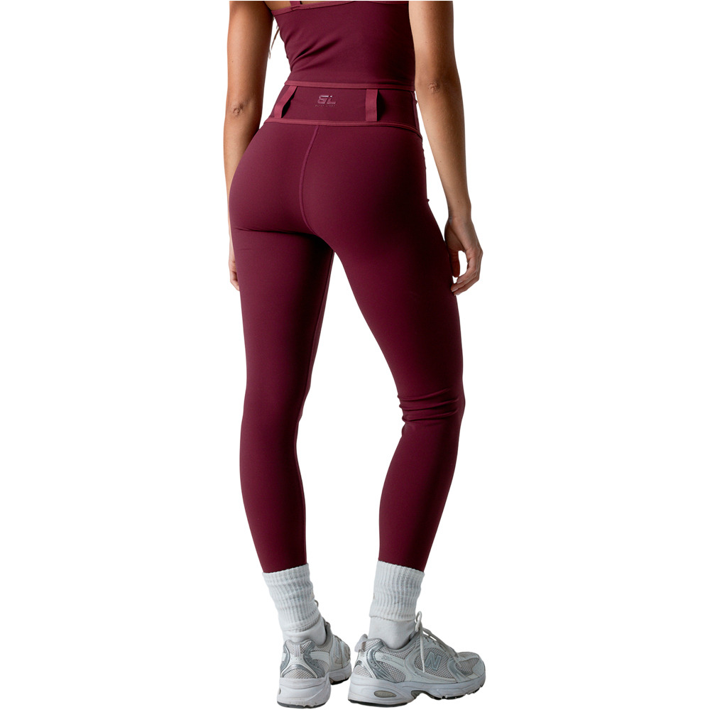 Black Limba pantalones y mallas largas fitness mujer Drive line vista trasera