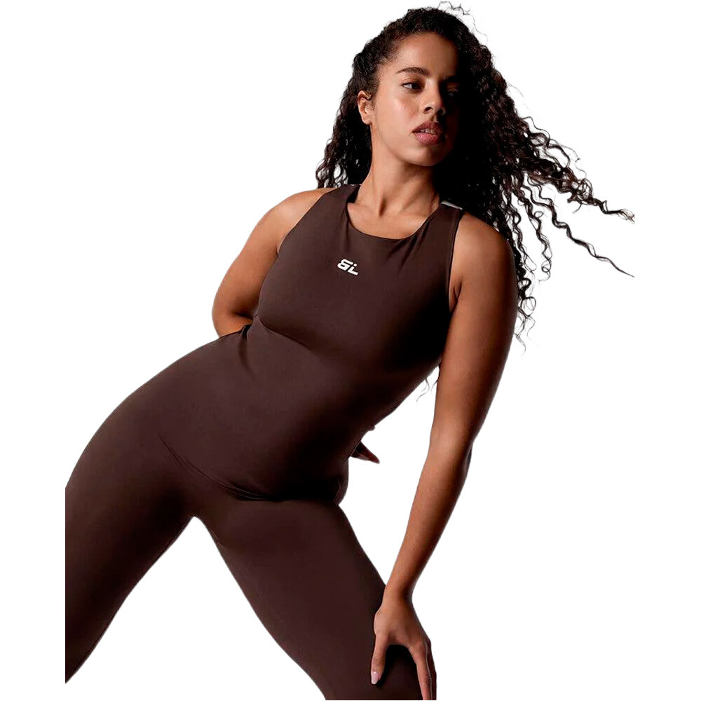 Black Limba pantalones y mallas largas fitness mujer Leap vista detalle