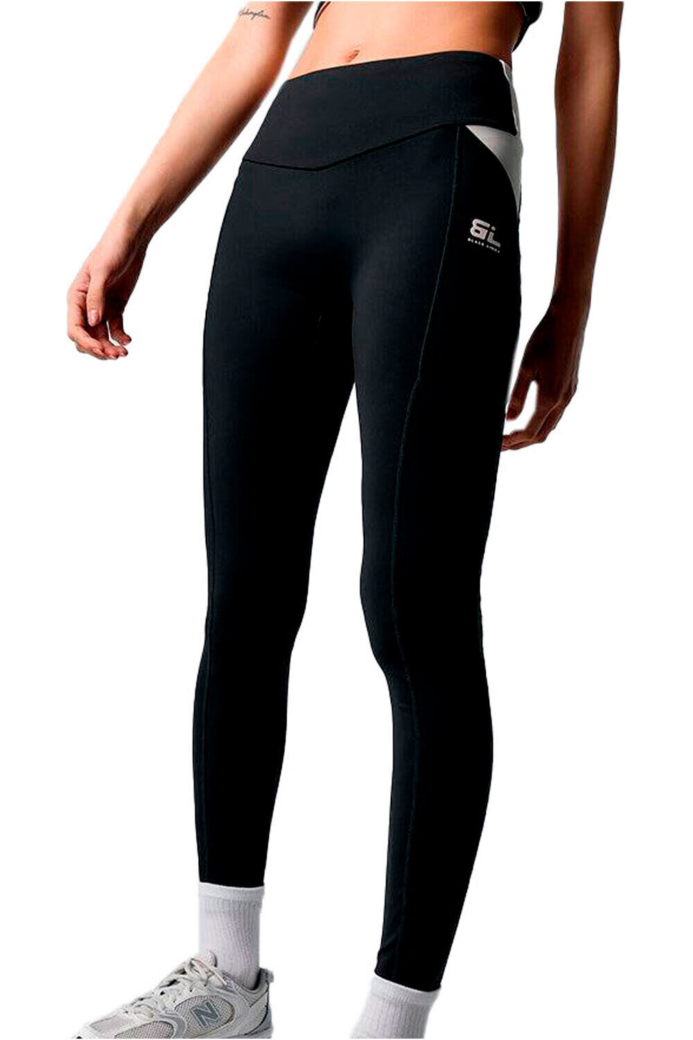 Black Limba pantalones y mallas largas fitness mujer Legging deportivo Boldfit vista frontal