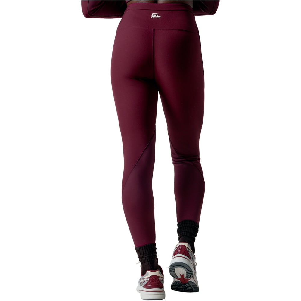 Black Limba pantalones y mallas largas fitness mujer Peak motion vista trasera