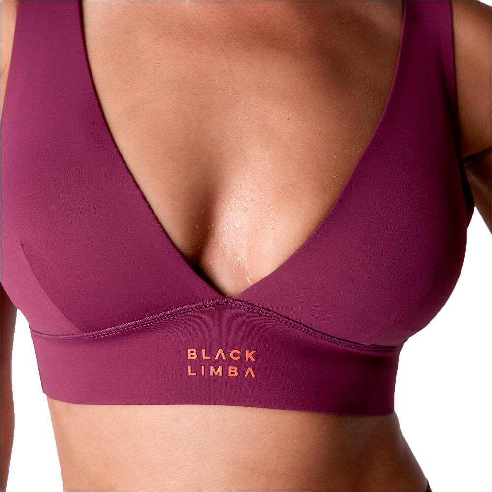 Black Limba sujetadores deportivos Curve Line vista detalle