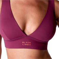 Black Limba sujetadores deportivos Curve Line vista detalle