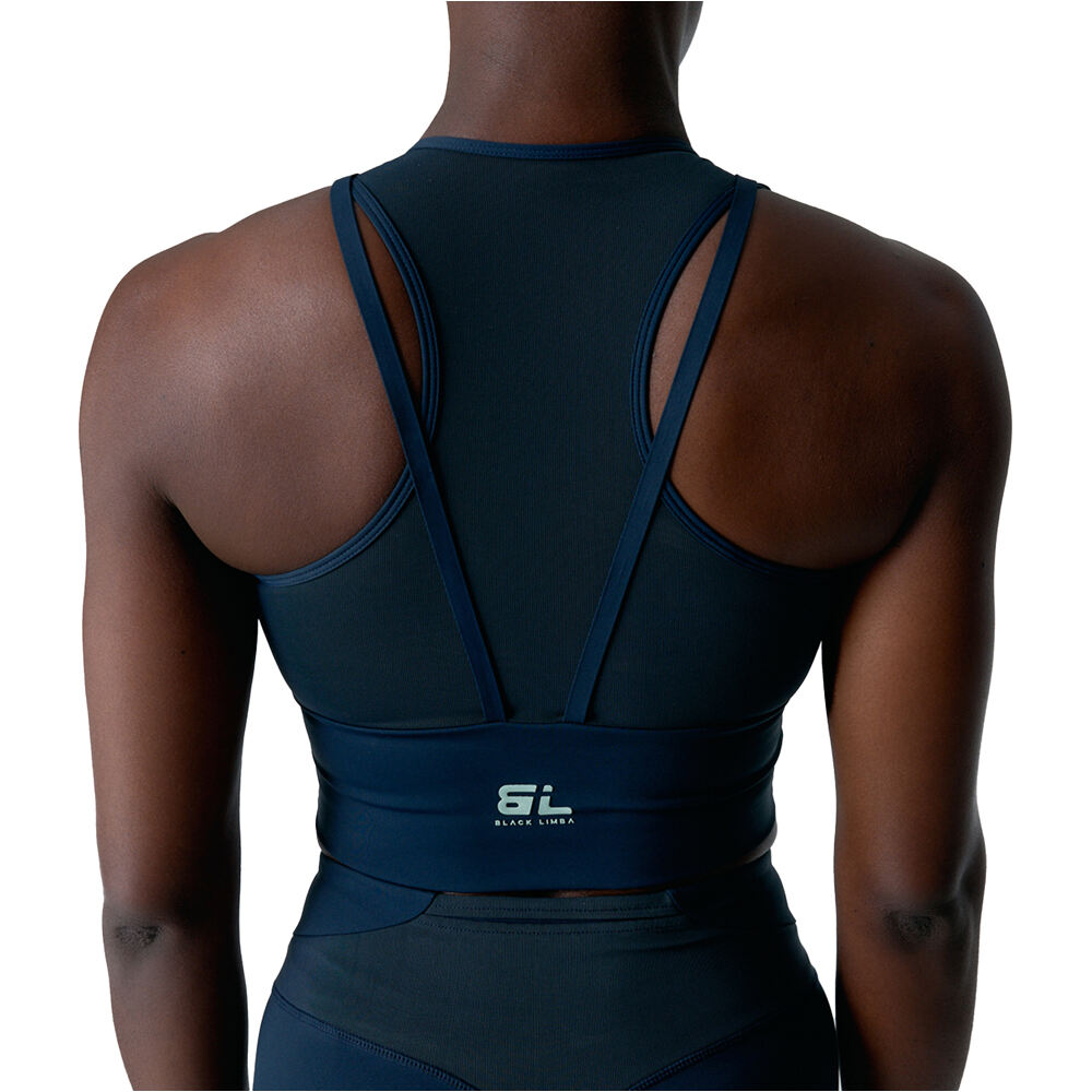 Black Limba sujetadores deportivos Deep Line vista trasera